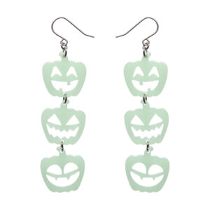 Hallowe'en Pumpkins Drop Earrings - Glow in the dark- Haunted At Heart 2025 - Erstwilder