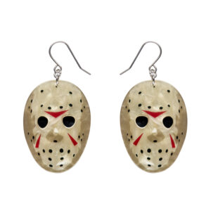 Jason Voorhees Mask Drop Earrings - Thrills and Chills Hallows 25 - Erstwilder