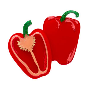 Capsicum Crush Brooch - In Praise of Veg - Erstwilder Oct25