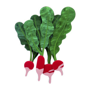 Radish Remedy Brooch - In Praise of Veg - Erstwilder Oct25