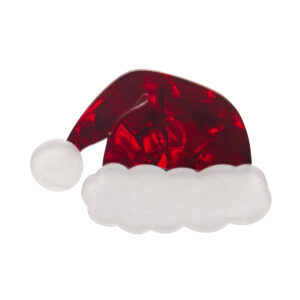 Santa's New Hat Simplified mini Brooch - Erstwilder - Merry Menagerie 2025