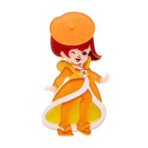 Lala Orange Brooch - Rainbow Brite - Erstwilder