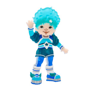 Buddy Blue Brooch - Rainbow Brite - Erstwilder