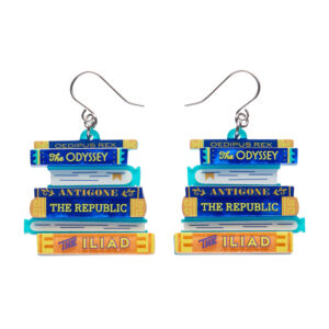 Word of the Wise Drop Earrings  - Erstwilder Greek Odyssey Jan 26