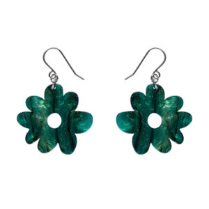 Flower Drop Earrings Essentials - Green - Fan Favourites March 2025