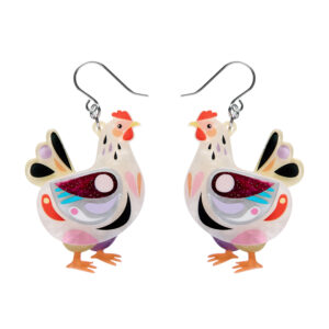 Clara the Chicken Drop Earrings - Pete Cromer Easter 2026