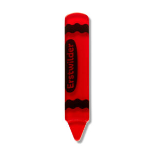 Crayon Simplified Mini Brooch - Red - Arts and Craft 26 - Erstwilder
