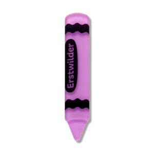 Crayon Simplified Mini Brooch - Purple - Arts and Craft 26 - Erstwilder