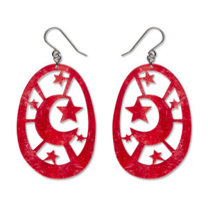 Moonlight Drop Earrings - Red - Pete Cromer Fairytales Part 2 - July 26