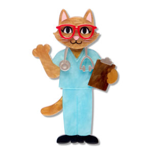 Whiskers M.D. Brooch - Wild at Work -Sept 26